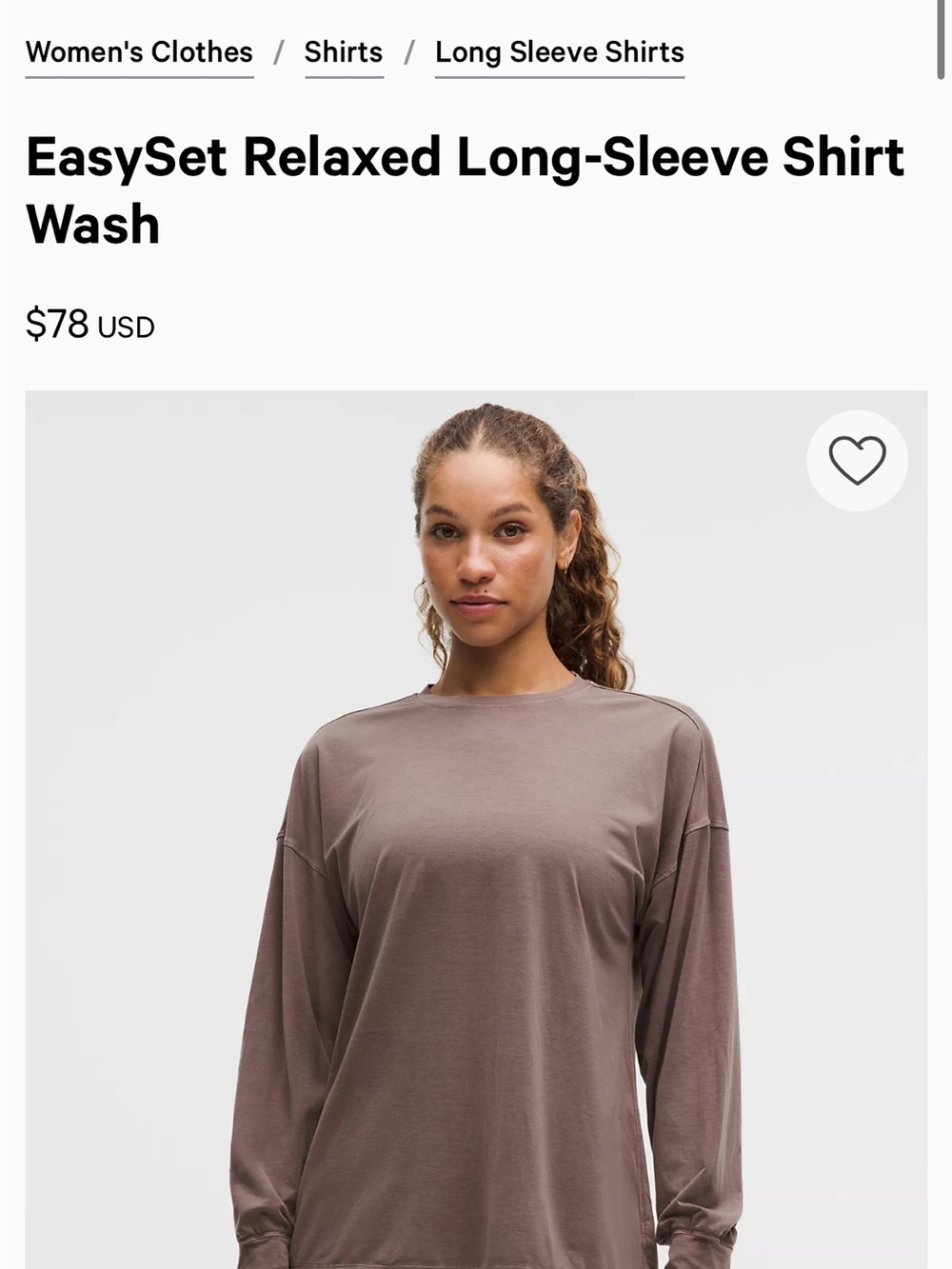 Lululemon Easy Set Relaxed Long-Sleeve Shirt